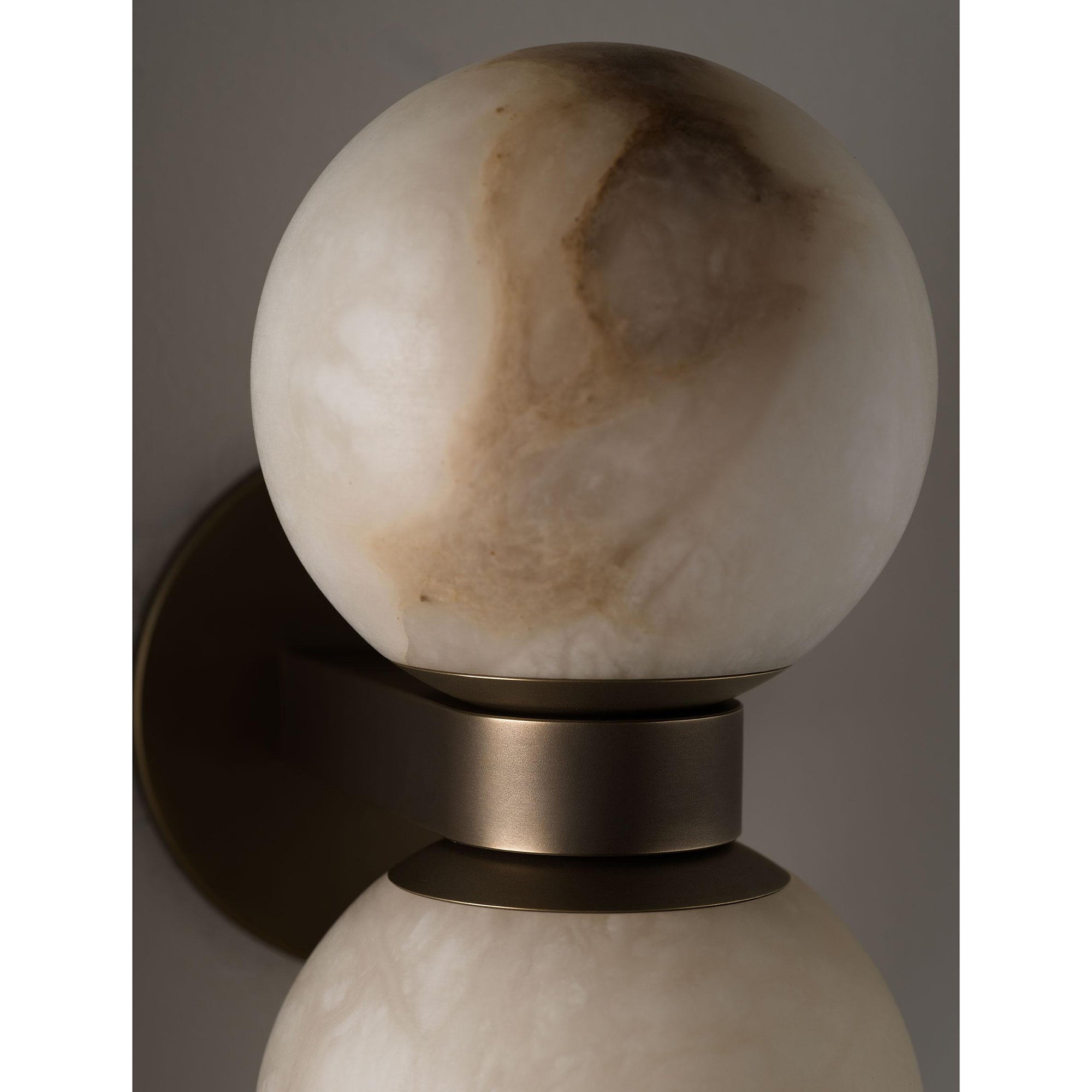 Lush Modern Minimalist Globe Alabaster Wall Lamp - Letslighting