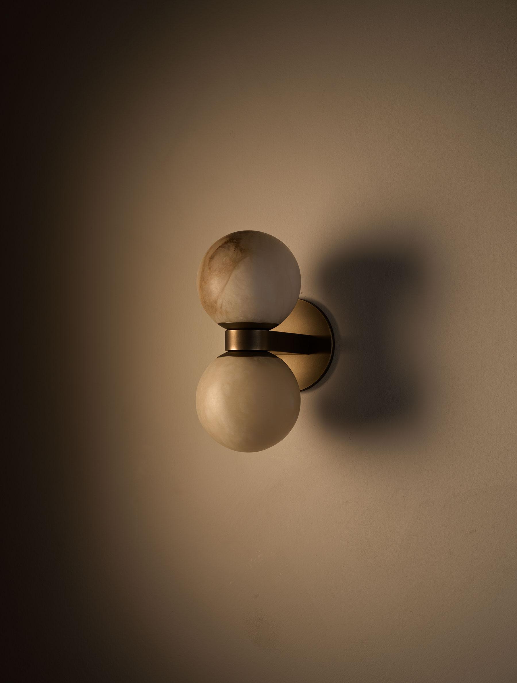 Lush Modern Minimalist Globe Alabaster Wall Lamp - Letslighting