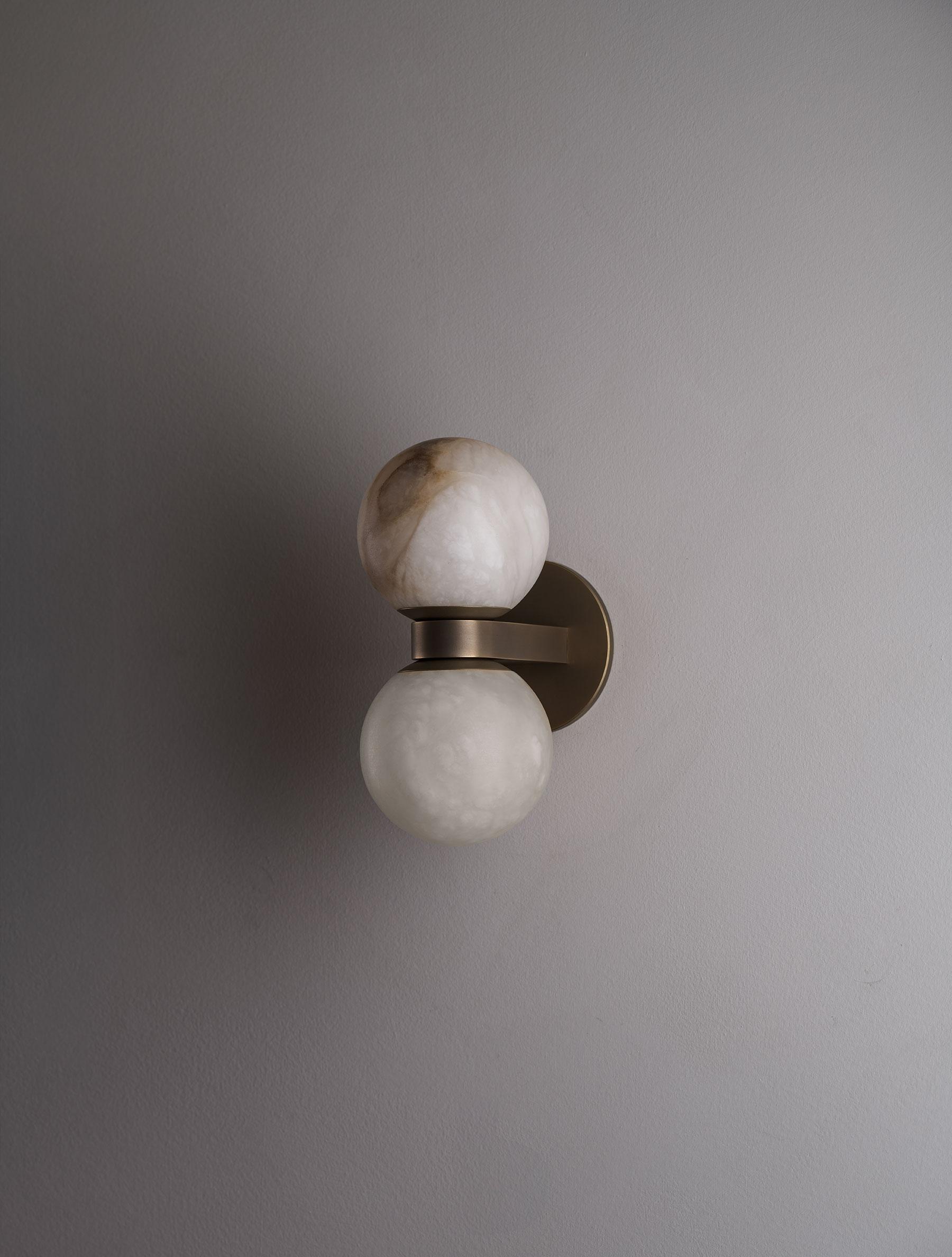 Lush Modern Minimalist Globe Alabaster Wall Lamp - Letslighting