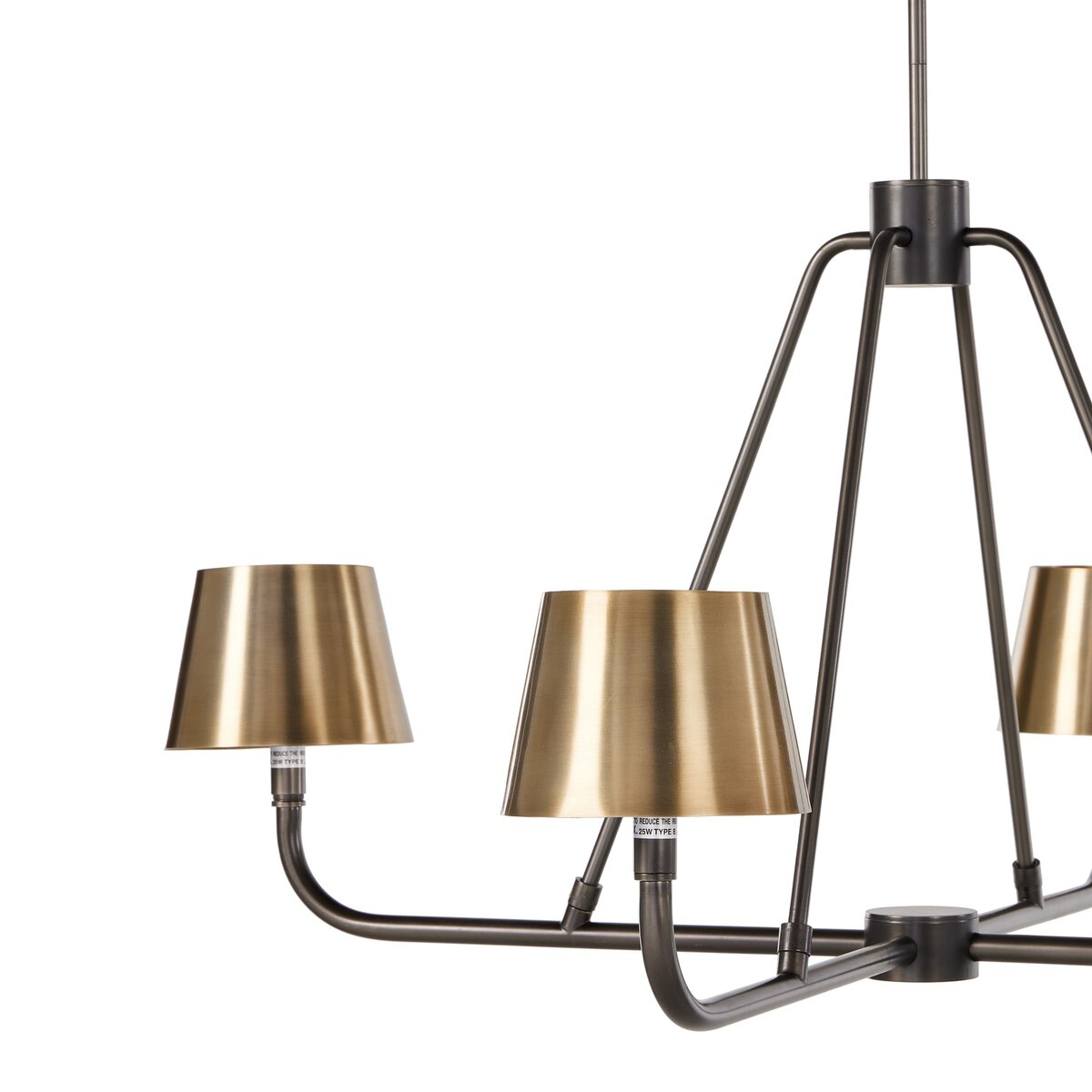 Nook Industrieller Vintage Kronleuchter aus Messing-Letslighting