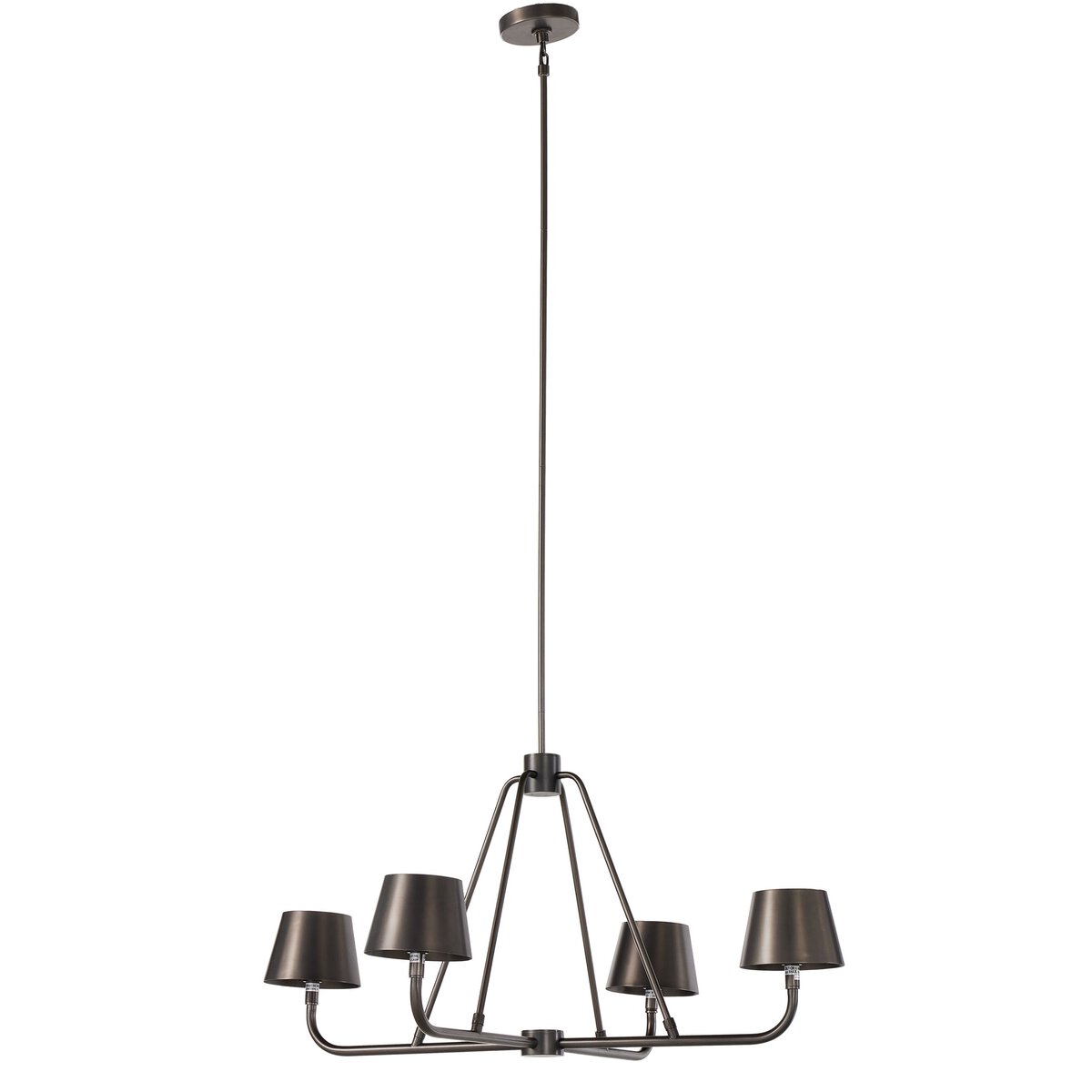 Nook Industrieller Vintage Kronleuchter aus Messing-Letslighting