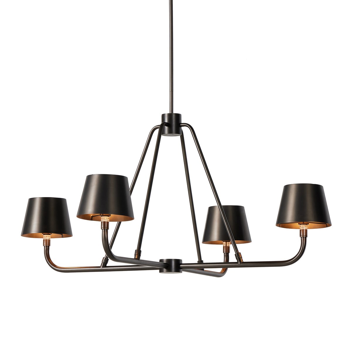 Nook Industrieller Vintage Kronleuchter aus Messing-Letslighting