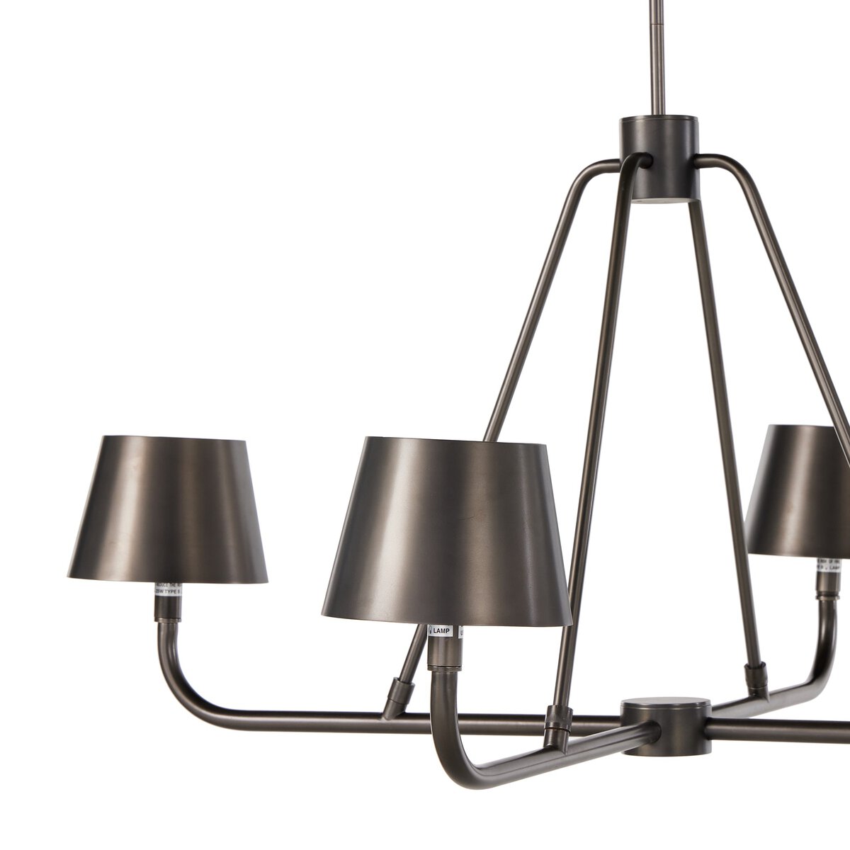 Nook Industrieller Vintage Kronleuchter aus Messing-Letslighting