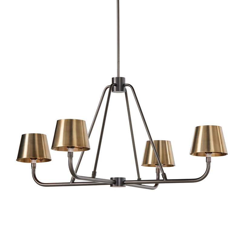 Nook Industrieller Vintage Kronleuchter aus Messing-Letslighting