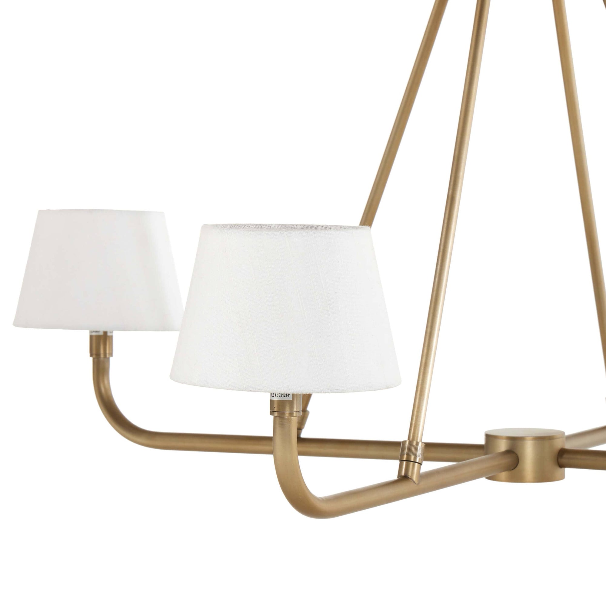 Nook Industrieller Vintage Kronleuchter aus Messing-Letslighting