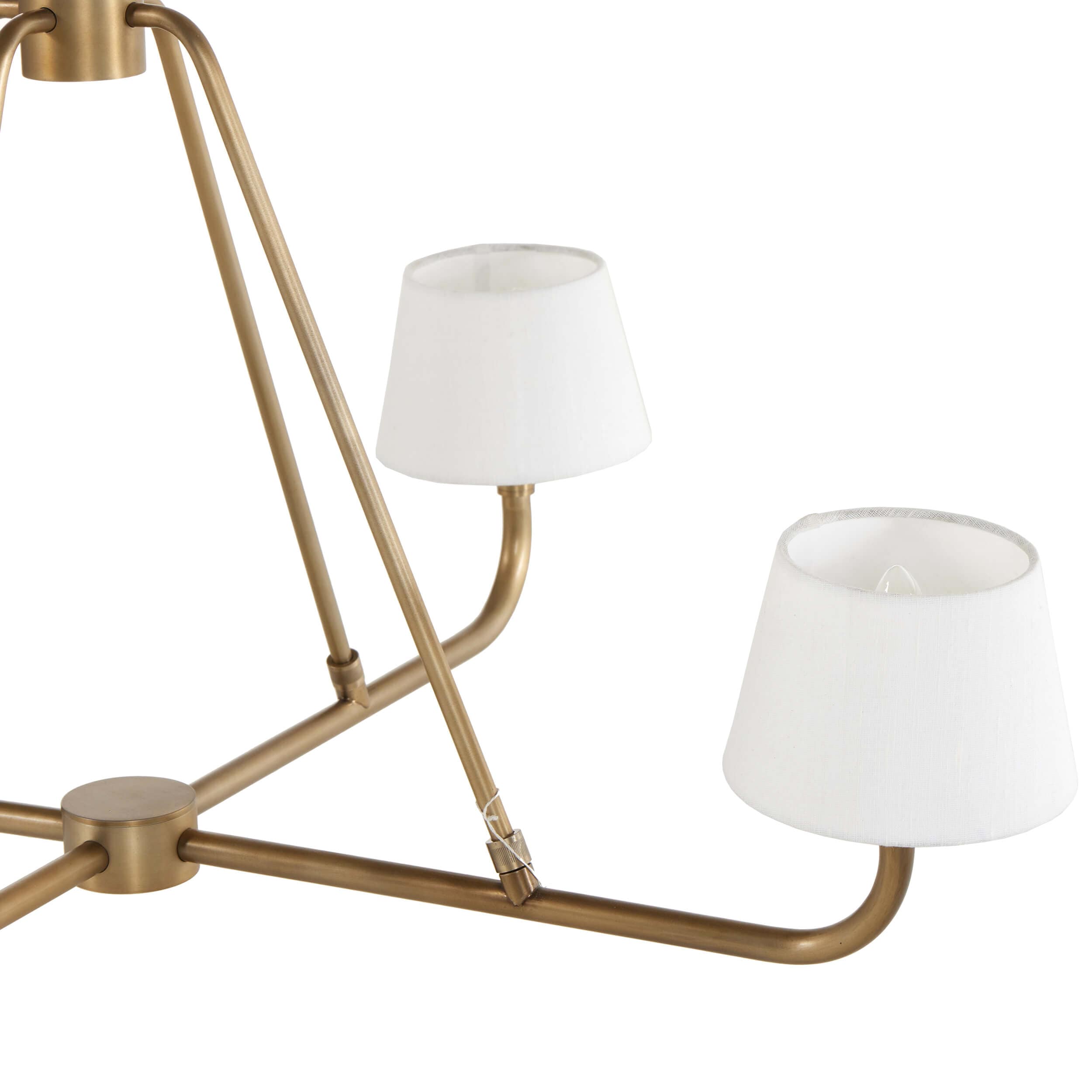 Nook Industrieller Vintage Kronleuchter aus Messing-Letslighting
