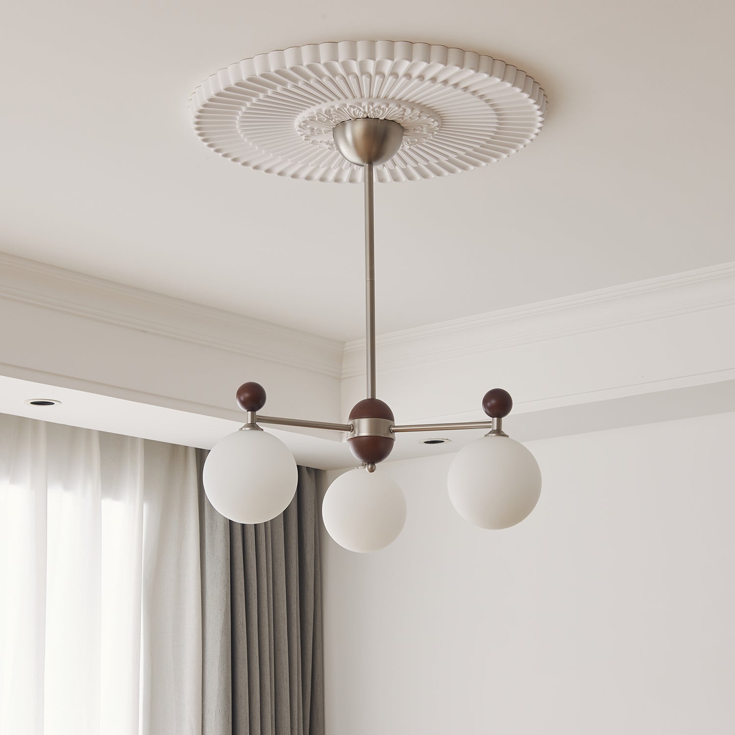 Cimirora Traditionelle Eleganz Holz Glas Kronleuchter-Letslighting