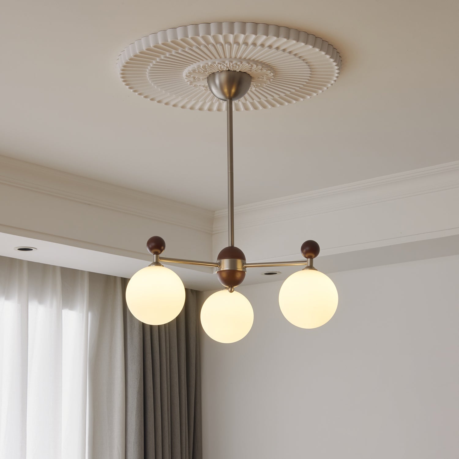 Cimirora Traditionelle Eleganz Holz Glas Kronleuchter-Letslighting