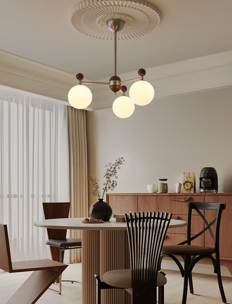 Cimirora Traditionelle Eleganz Holz Glas Kronleuchter-Letslighting