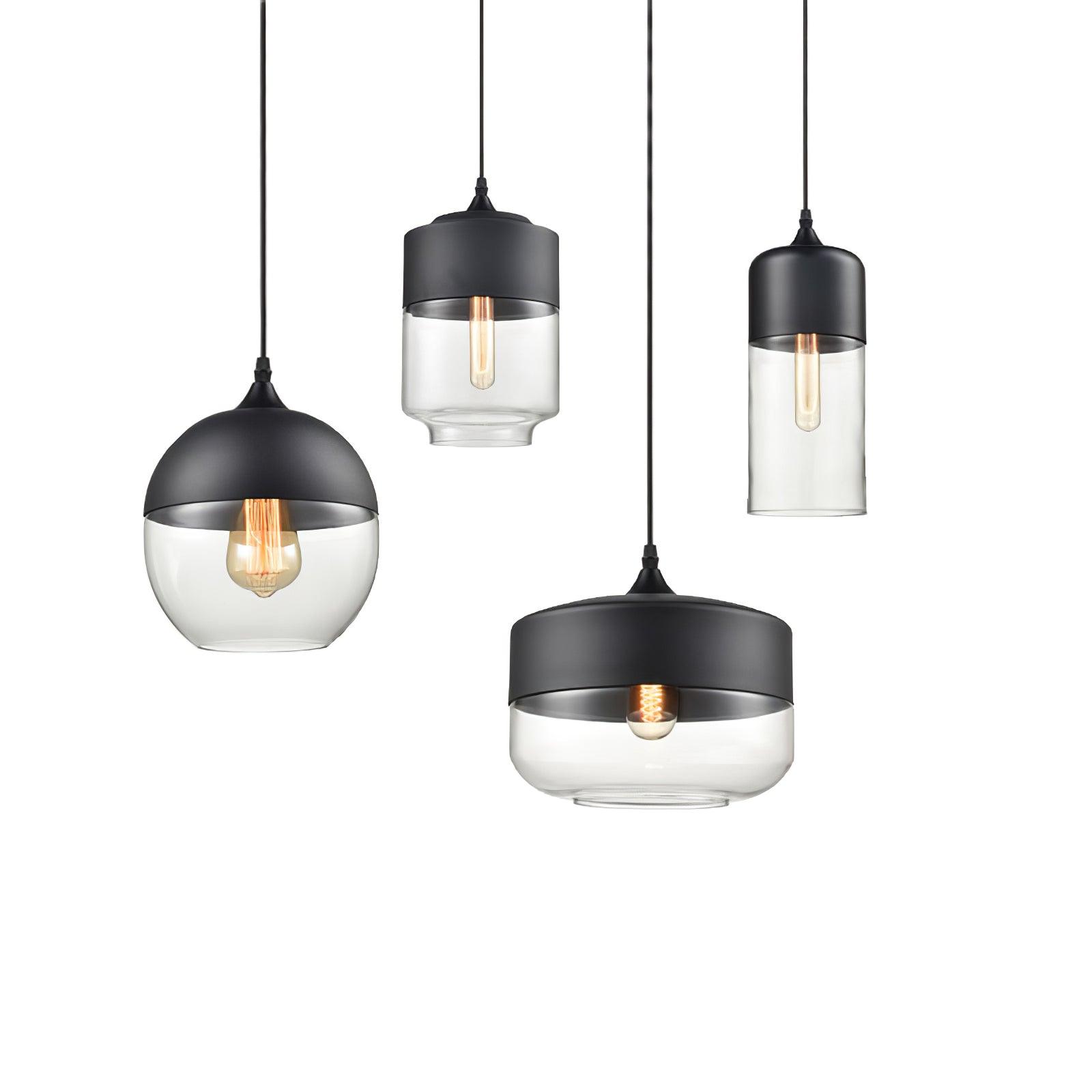 Aura Industriell Glas Pendelleuchte-Letslighting