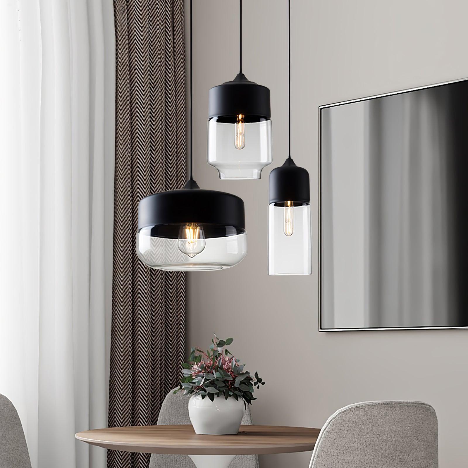 Aura Industriell Glas Pendelleuchte-Letslighting