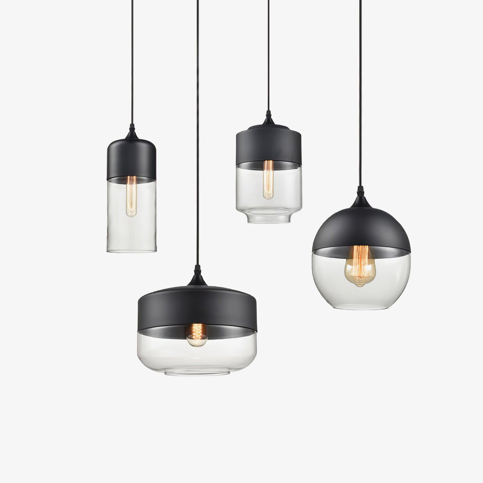 Aura Industriell Glas Pendelleuchte-Letslighting