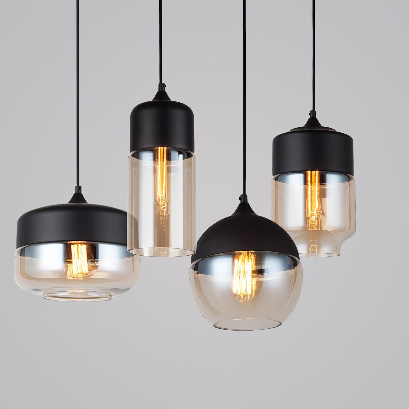 Aura Industriell Glas Pendelleuchte-Letslighting