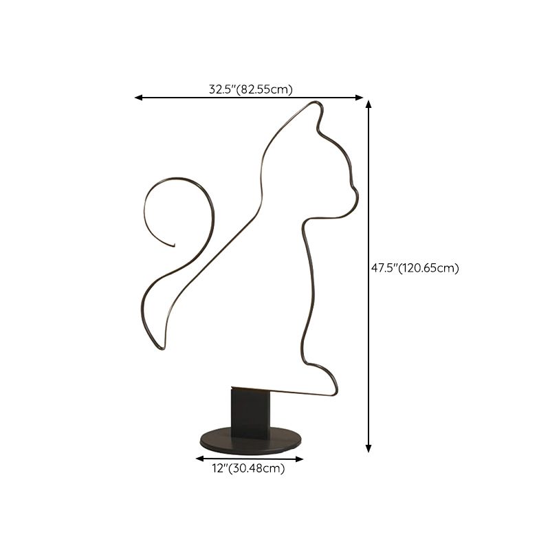Arisha Modern LED Stehleuchte Katze/Hund Ess/Wohnzimmer Metall-Acryl