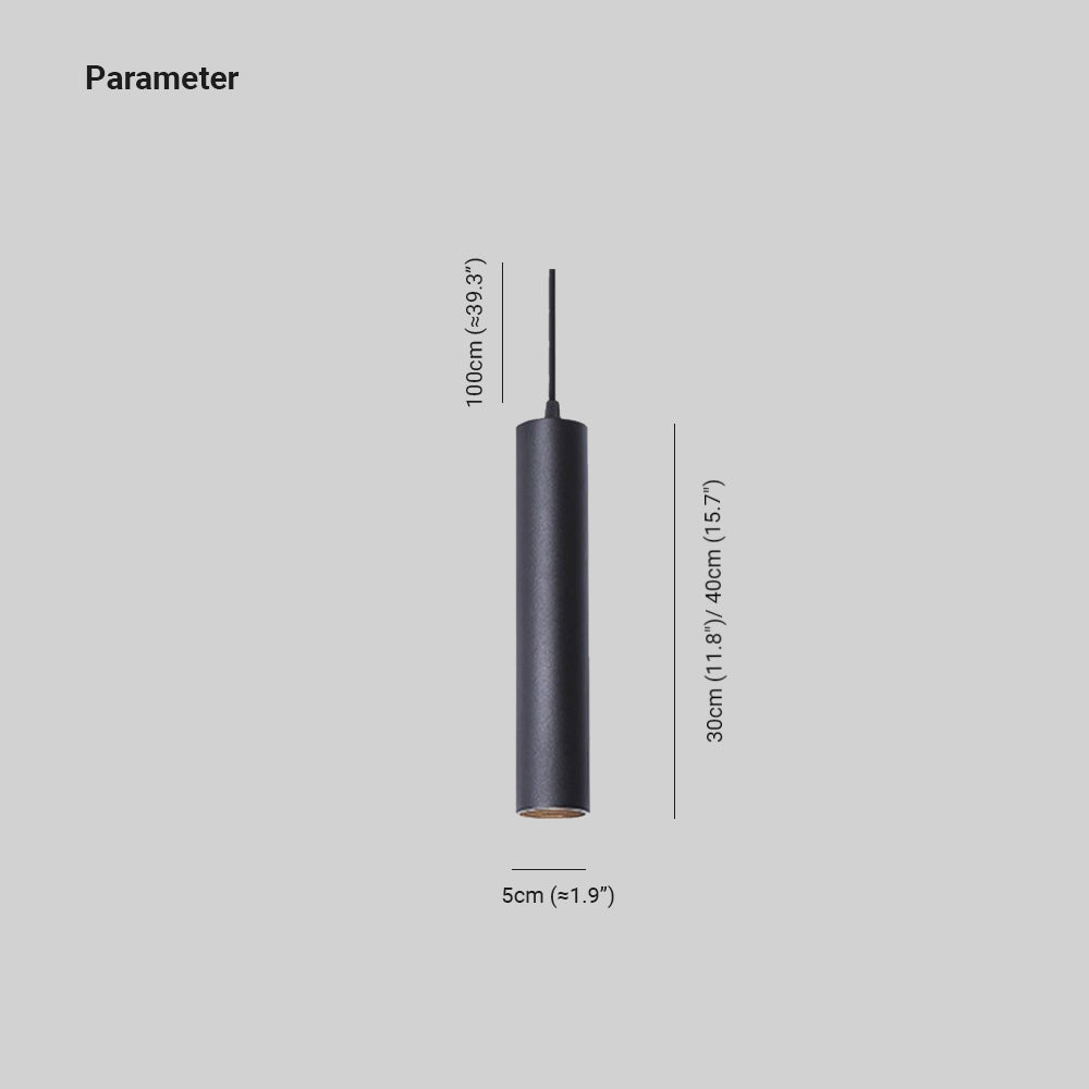 Arisha Pendelleuchte Modern Zylinder Linear Schwarz Wohn/Esszimmer