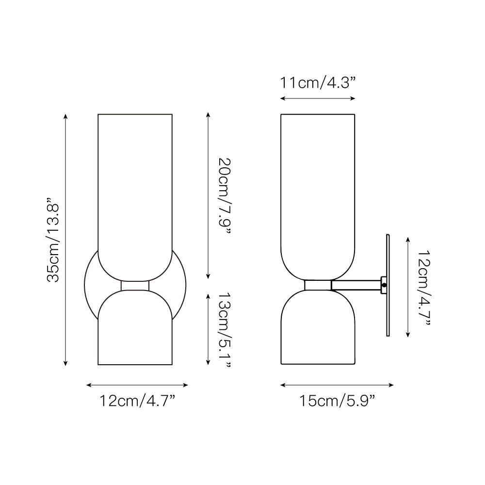 Chime Messing Glas Wandleuchte-Letslighting