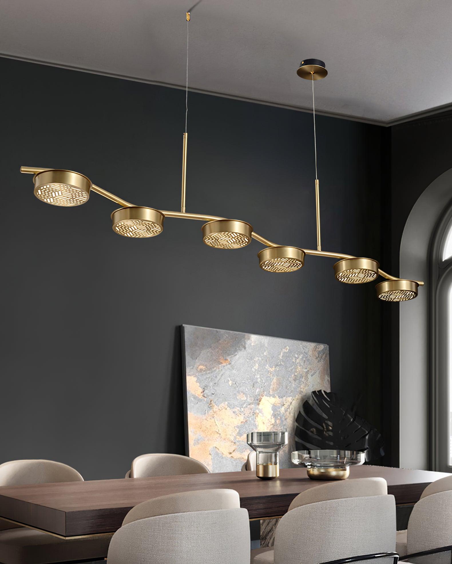 Aureus Schlanker Kronleuchter aus Messing-Letslighting