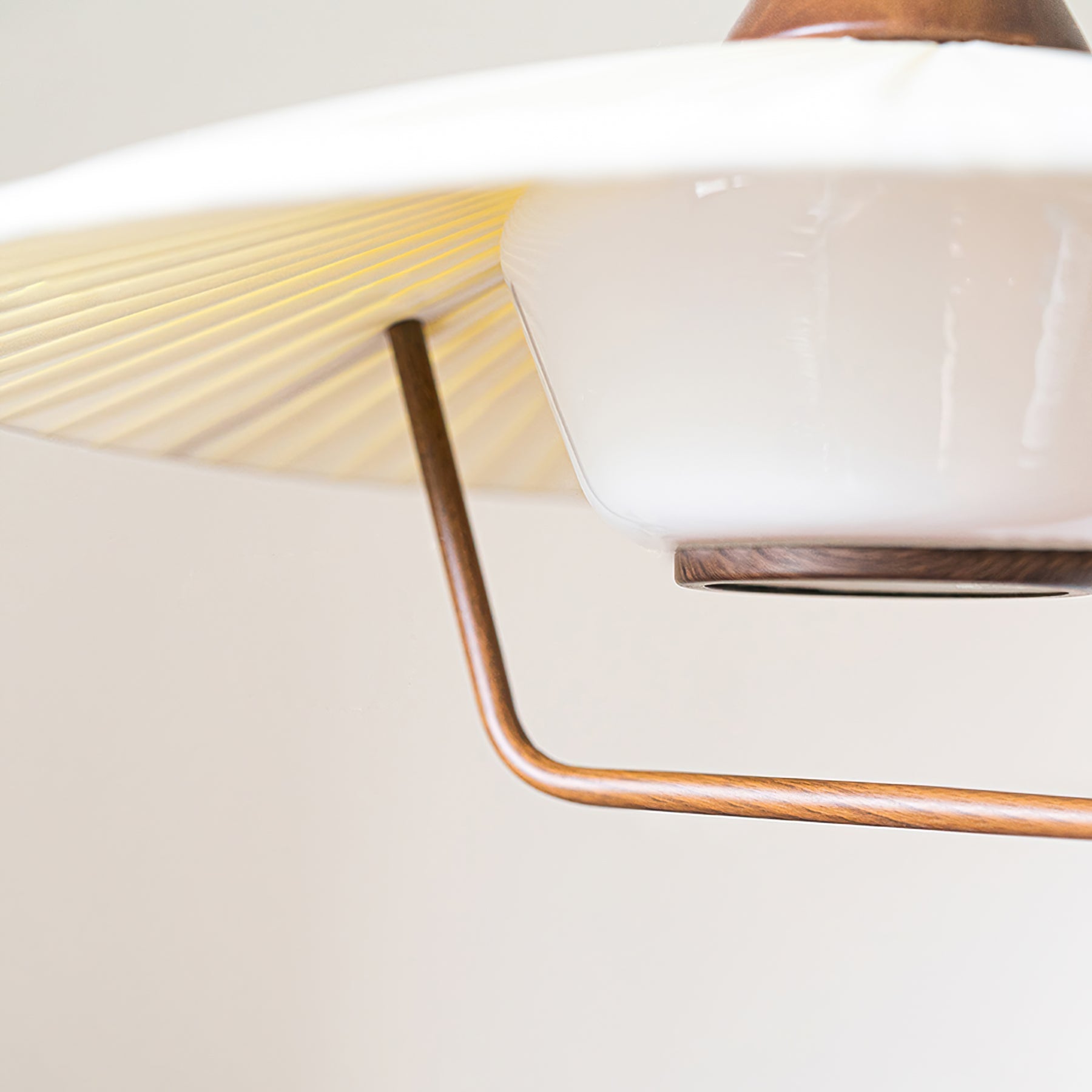 Mydorisra Klassische Stoff-Holz-Pendelleuchte-Letslighting