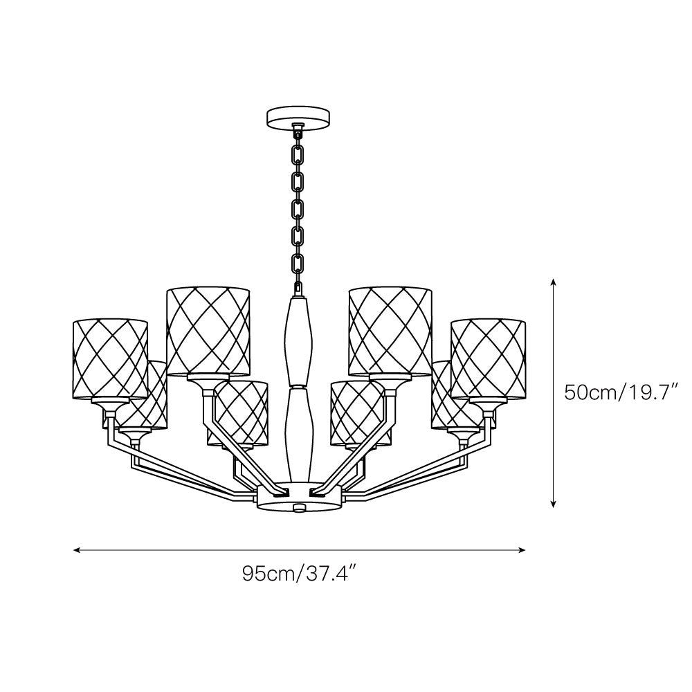 Dew Postmoderner Luxus Messing-Glas-Kronleuchter-Letslighting