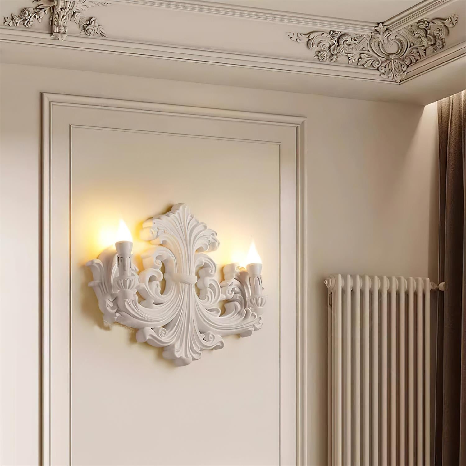 Vellum Skulpturale Wandleuchte Stuck Kerzenarme-Letslighting