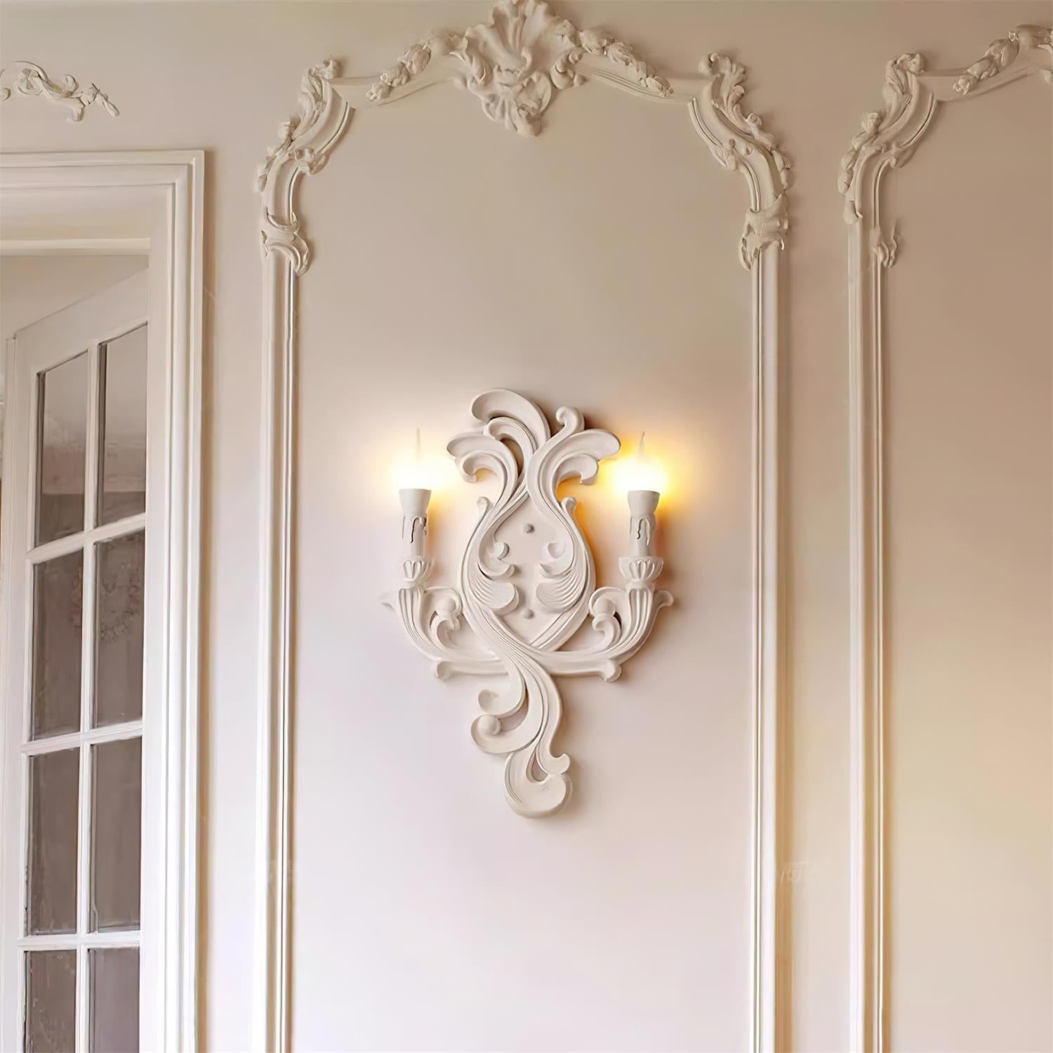 Vellum Skulpturale Wandleuchte Stuck Kerzenarme-Letslighting