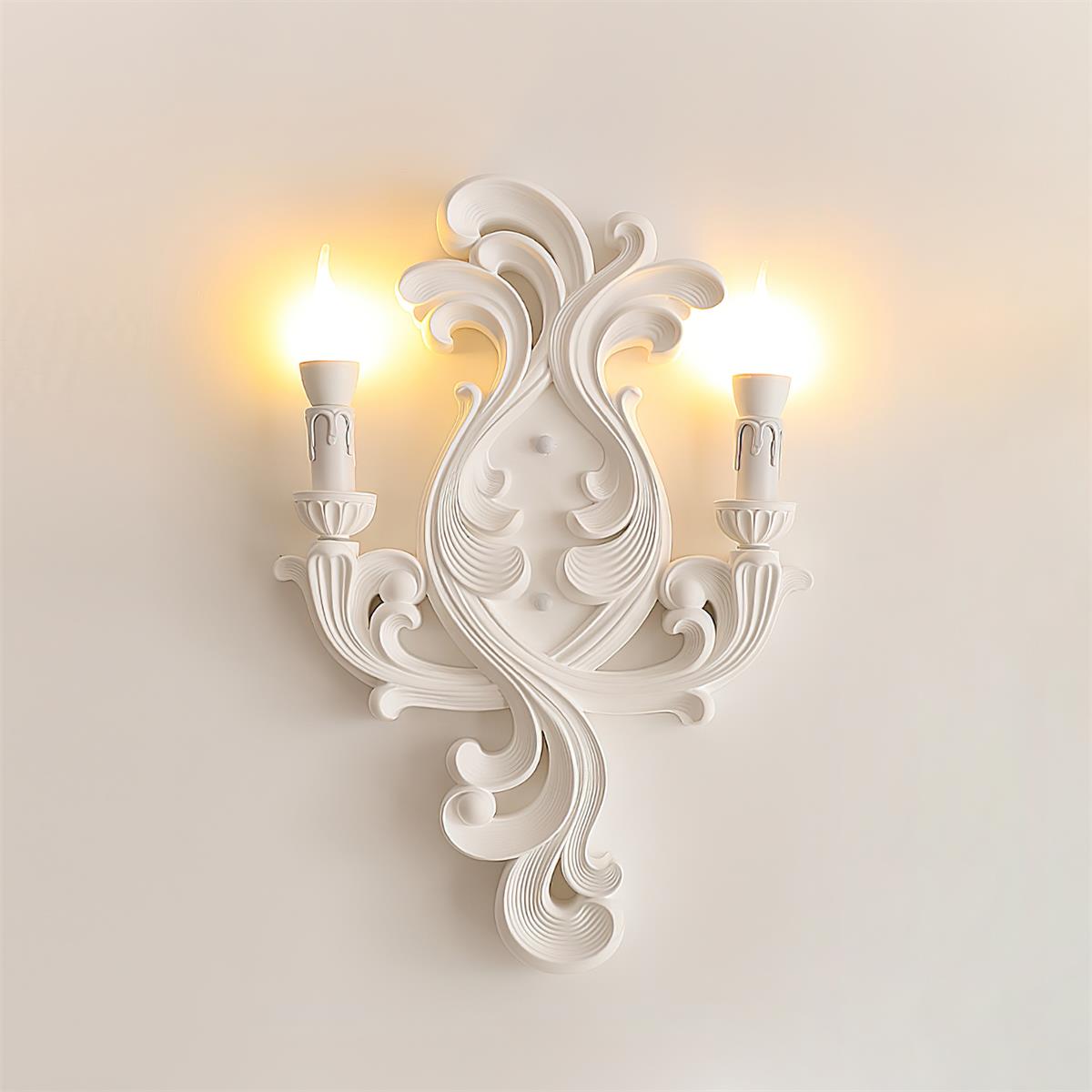 Vellum Skulpturale Wandleuchte Stuck Kerzenarme-Letslighting