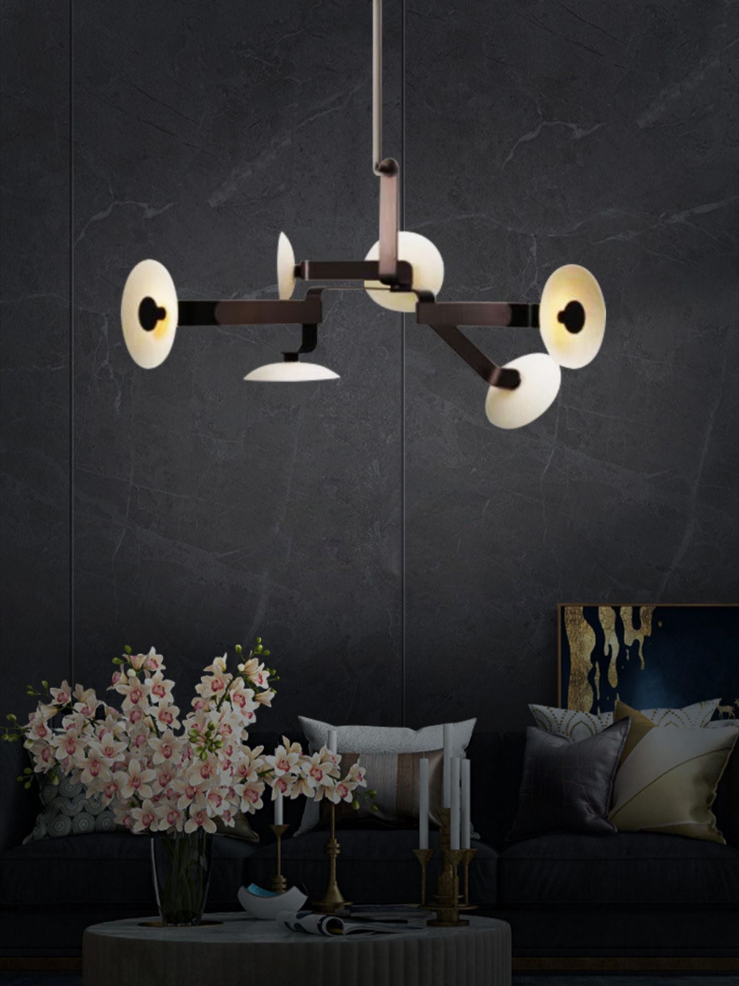 Jade Moderner Brauner Kronleuchter-Letslighting