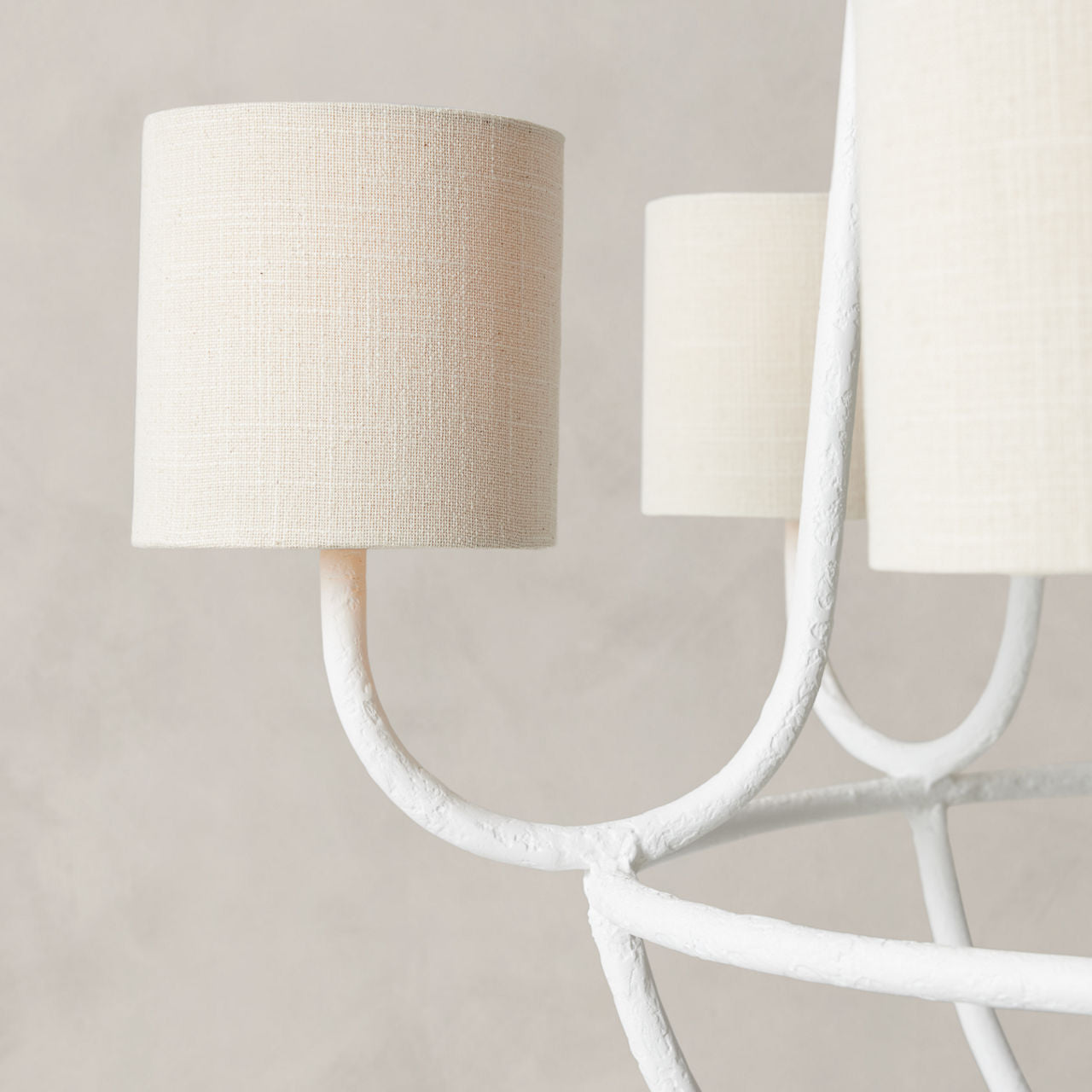 Lithe Vintage Industrie Messing Stoff Kronleuchter-Letslighting