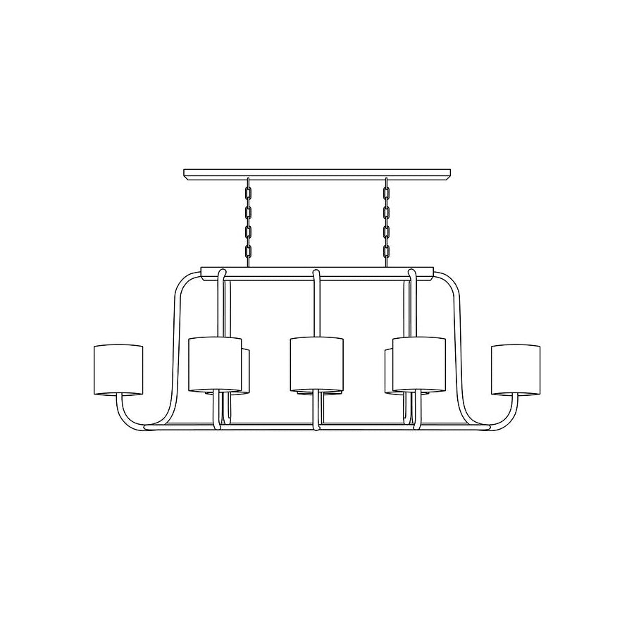 Lithe Vintage Industrie Messing Stoff Kronleuchter-Letslighting