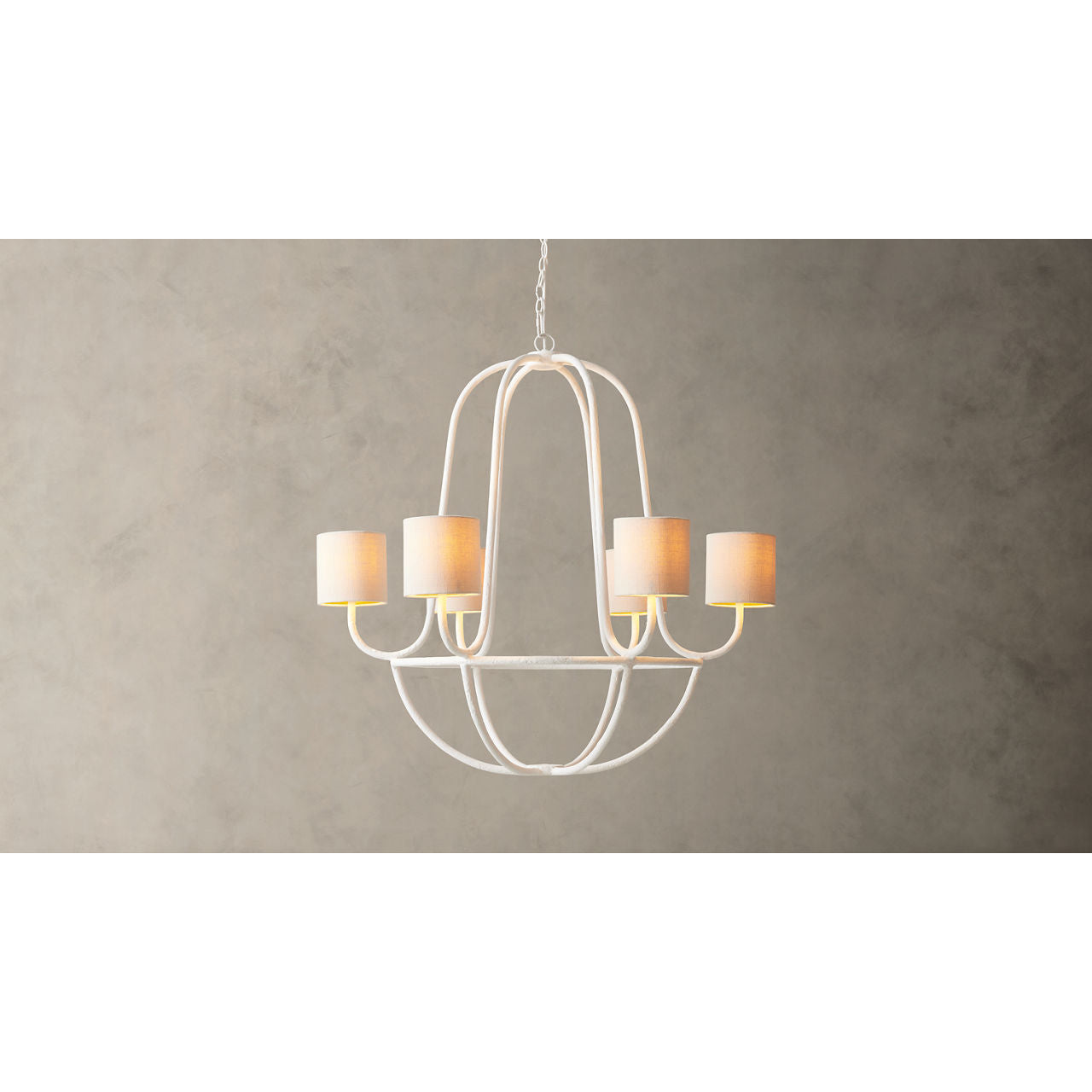 Lithe Vintage Industrie Messing Stoff Kronleuchter-Letslighting