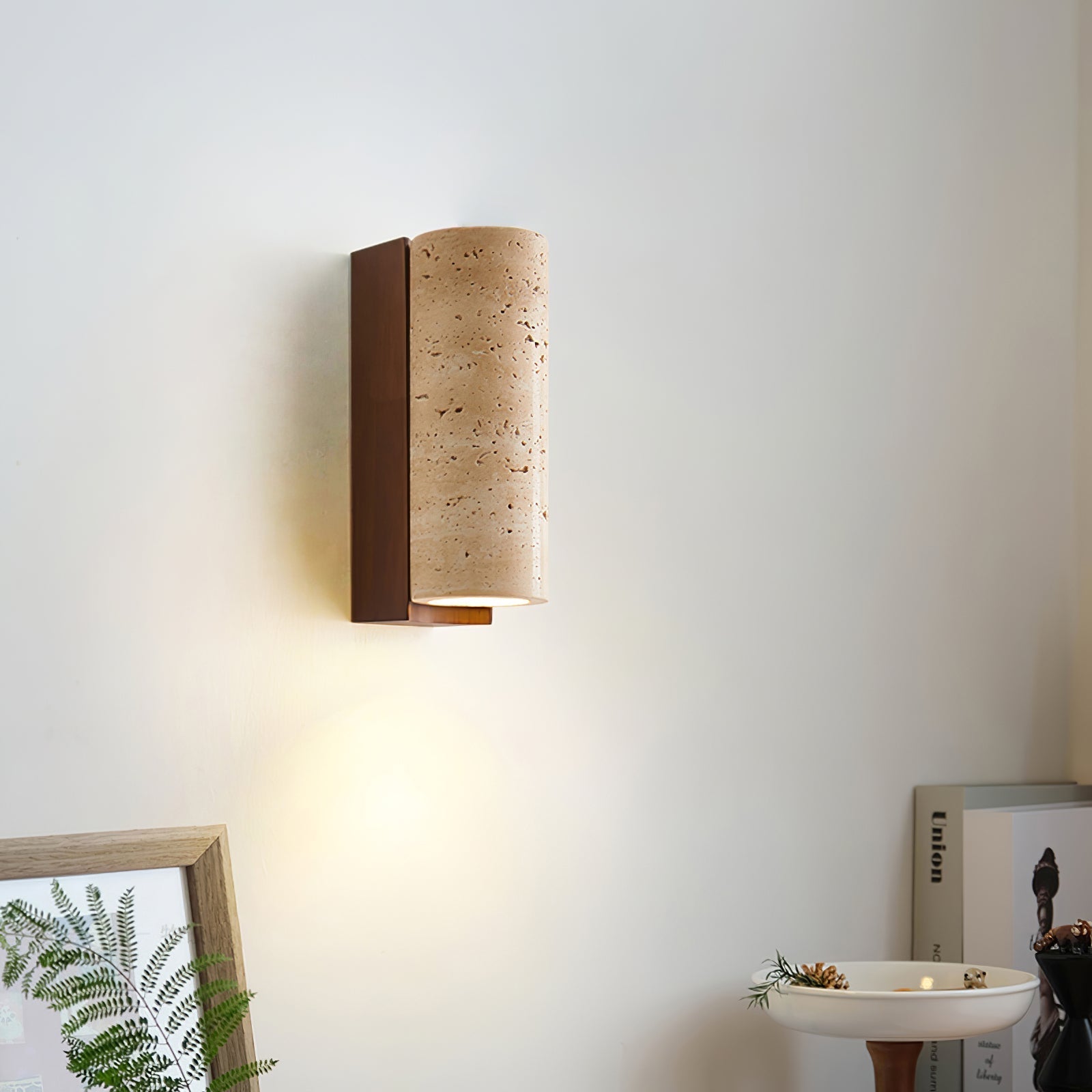 Lysandra Cylindrical Travertine Wall Light - Blowlighting