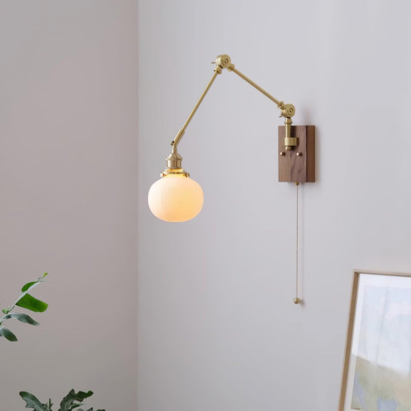Brione Vintage Holz Wandleuchte-Letslighting