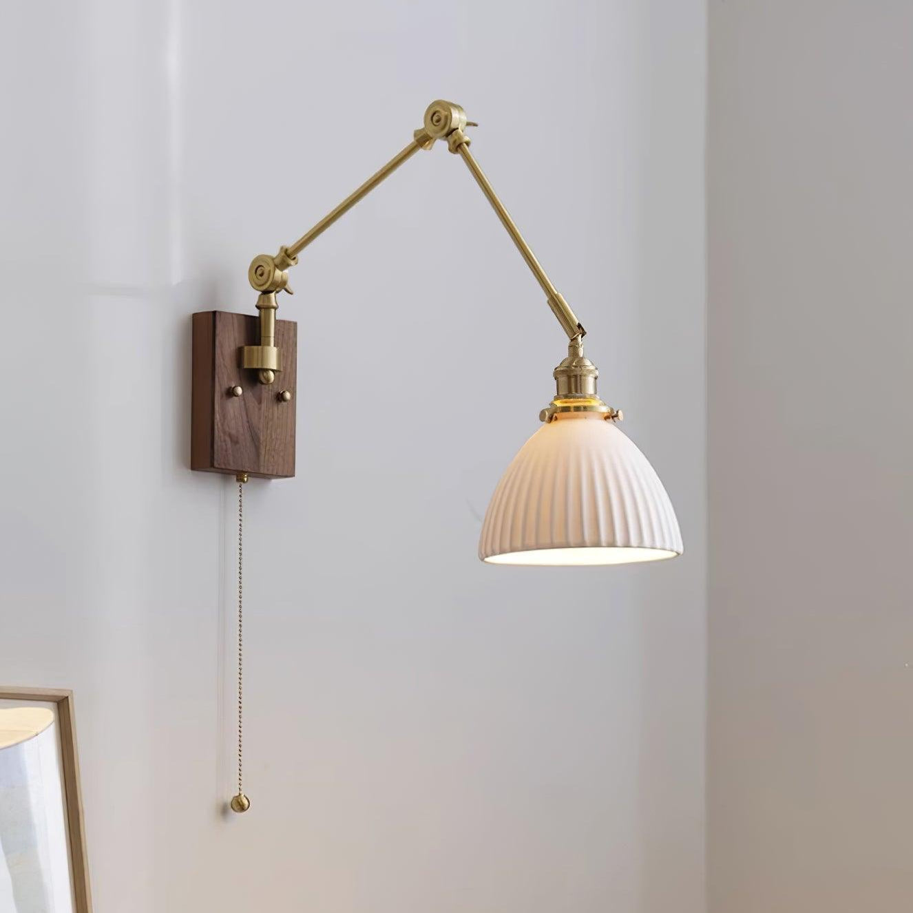 Brione Vintage Holz Wandleuchte-Letslighting