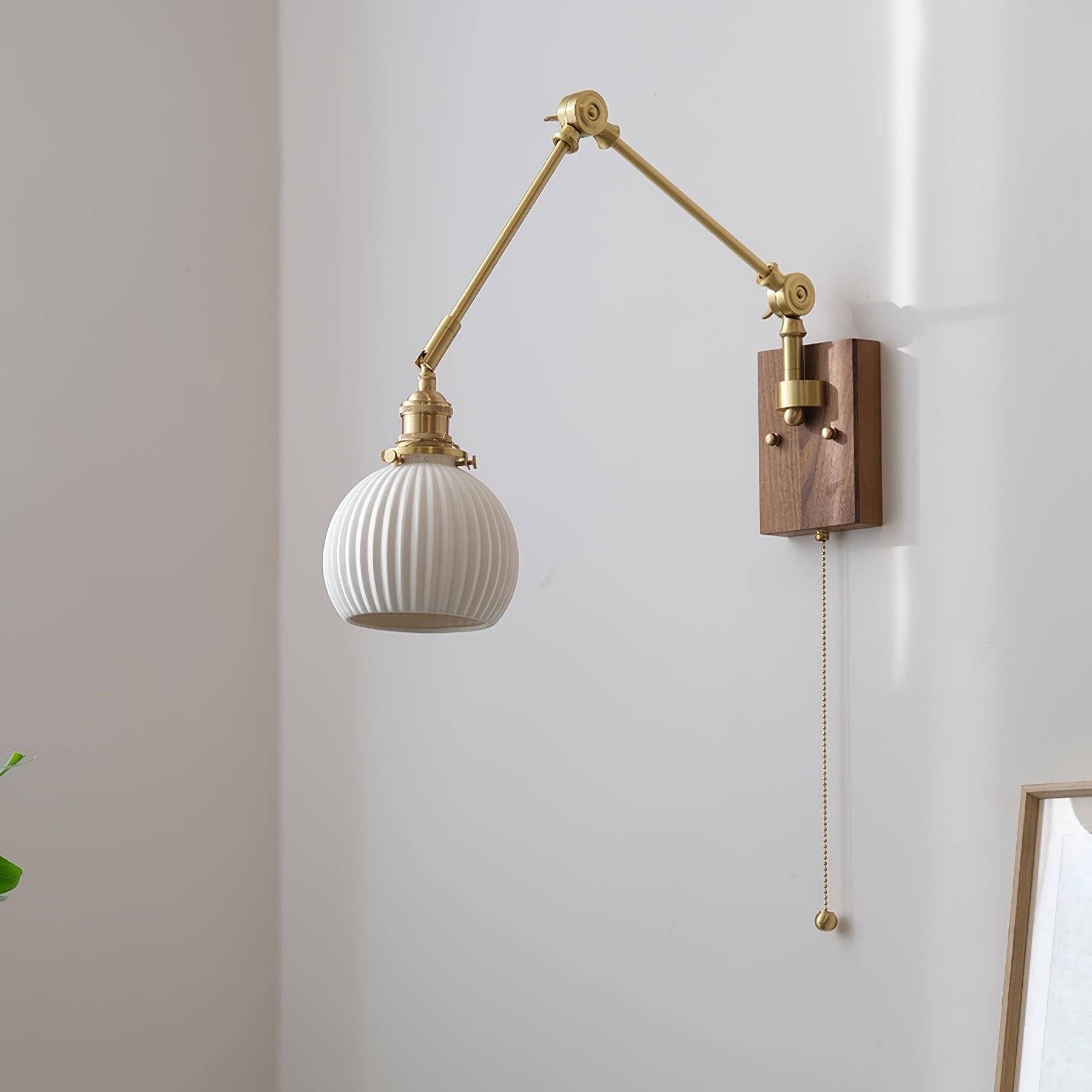 Brione Vintage Holz Wandleuchte-Letslighting