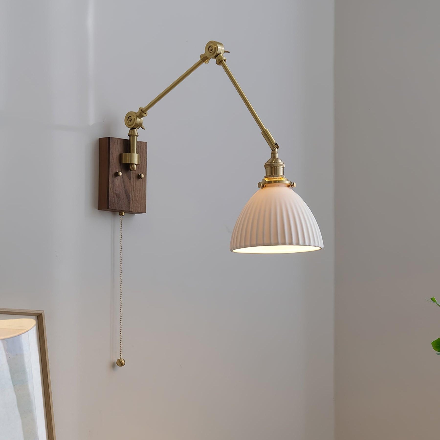 Brione Vintage Holz Wandleuchte-Letslighting