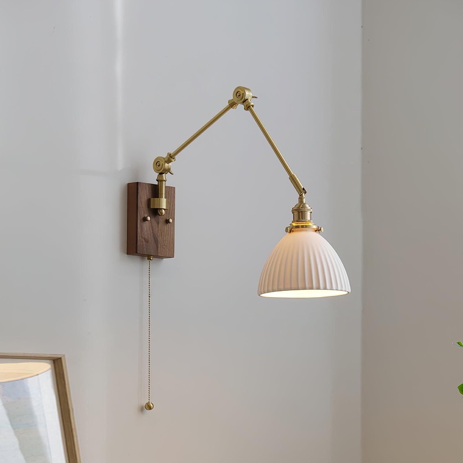 Brione Vintage Holz Wandleuchte-Letslighting