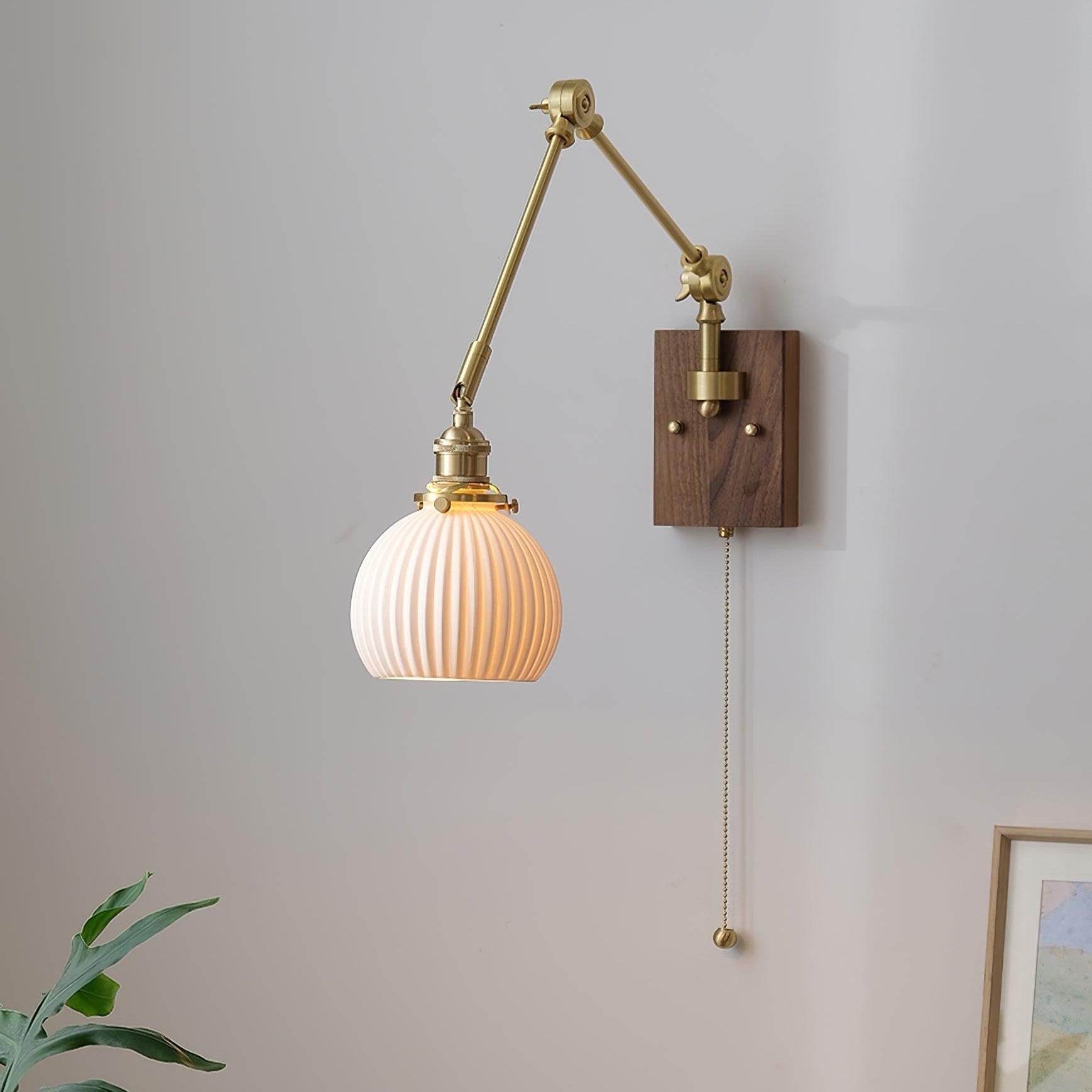 Brione Vintage Holz Wandleuchte-Letslighting