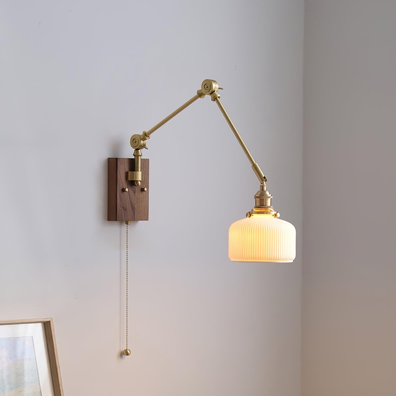 Brione Vintage Holz Wandleuchte-Letslighting