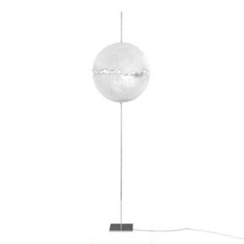 Aria Modern Stehleuchte Mond Globe, Gold/Silber, Wohnzimmer, Metall Harz