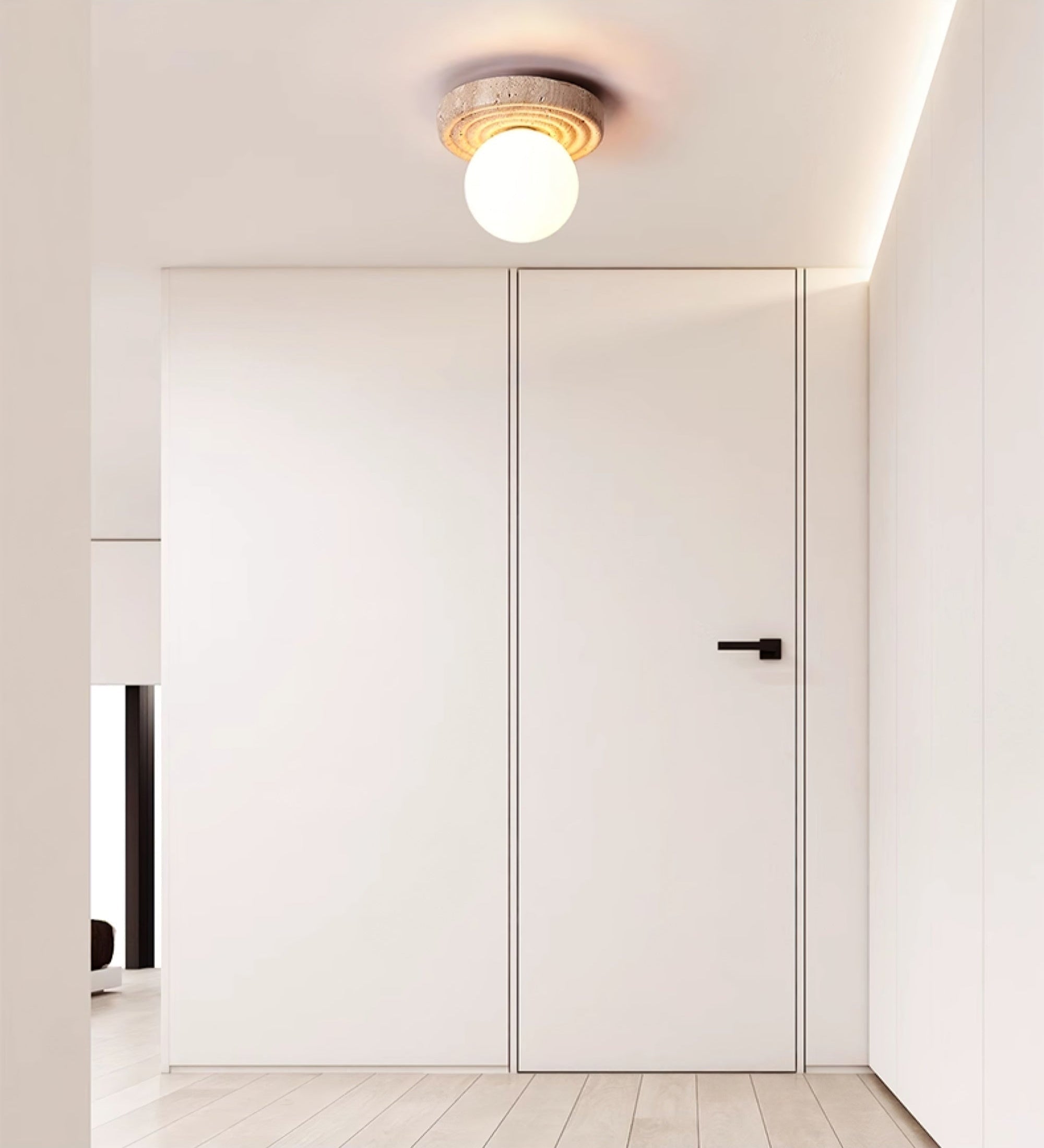 Carmen Travertine Ceiling Light - Letslighting