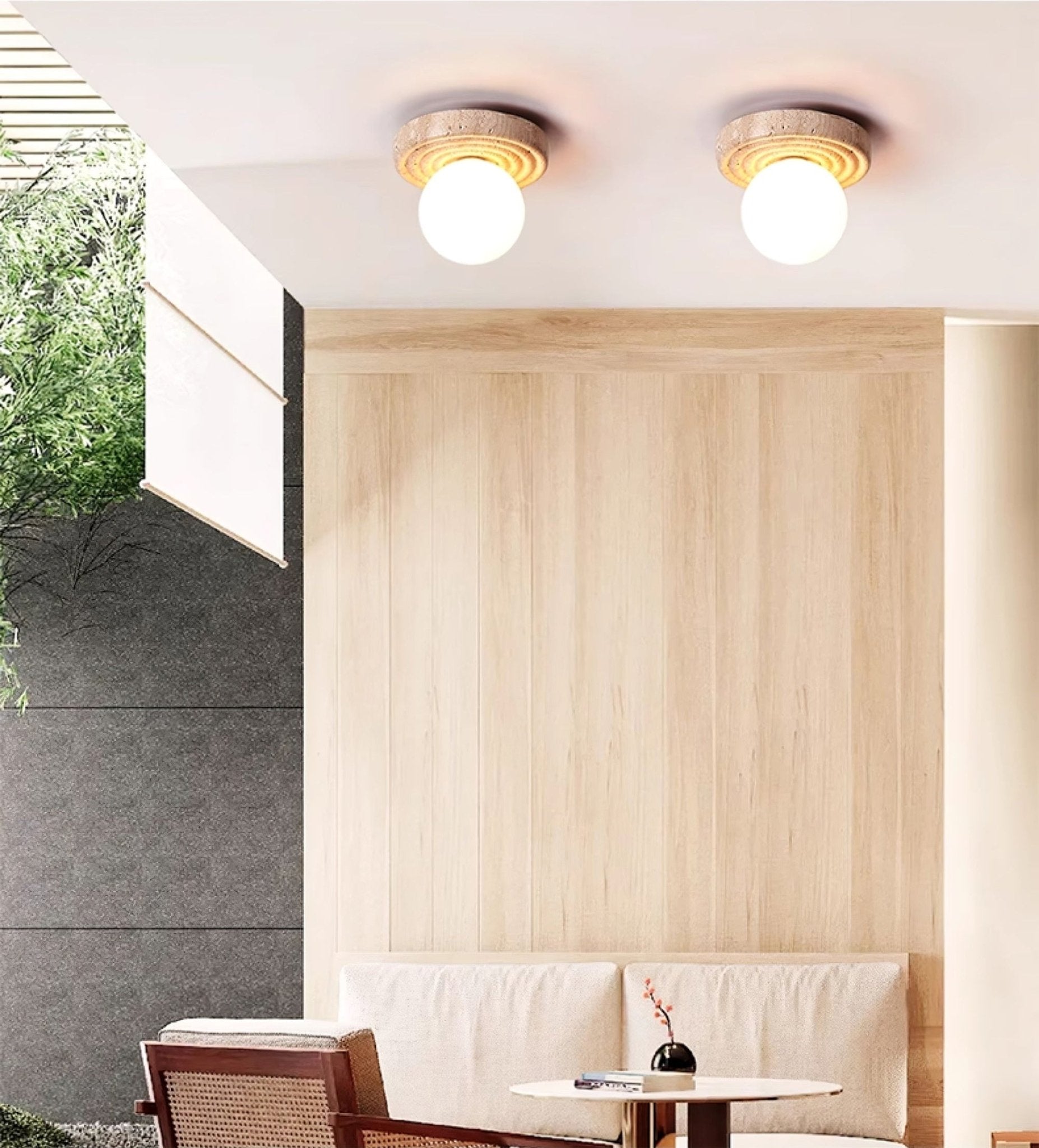 Carmen Travertine Ceiling Light - Letslighting