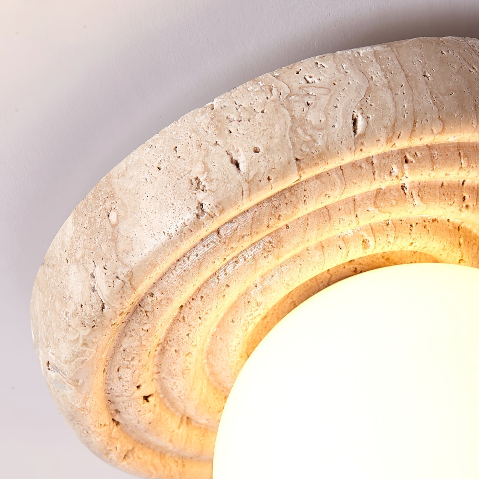 Echo Travertine Globe Wall Lamp - Letslighting