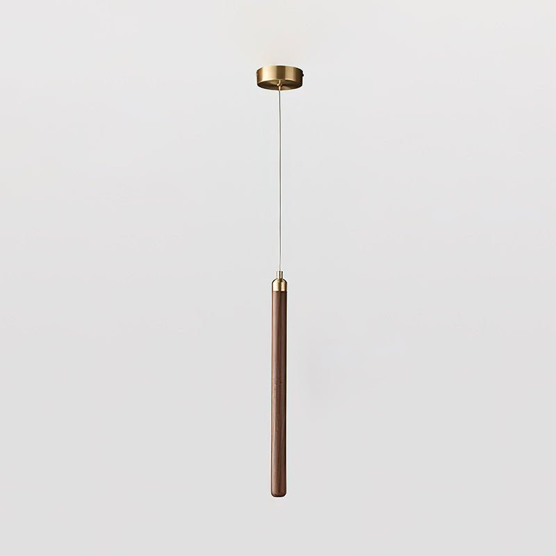 Kyoto Lineare Pendelleuchte aus Walnuss-Messing-Letslighting