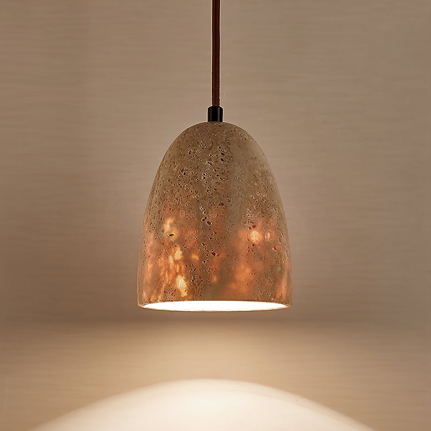 Evtheira Conical Travertine Pendant Light - Neutralighting