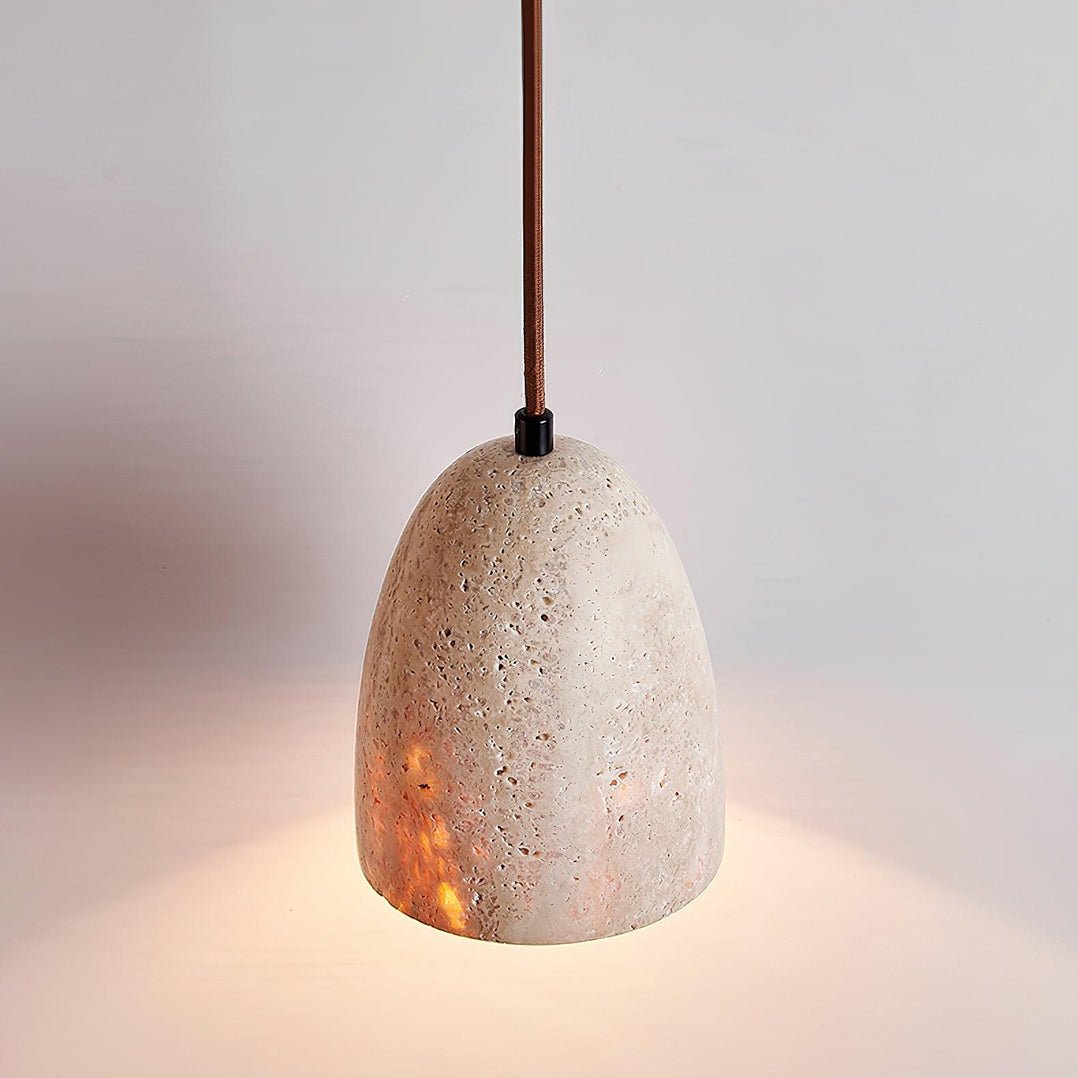 Evtheira Conical Travertine Pendant Light - Neutralighting