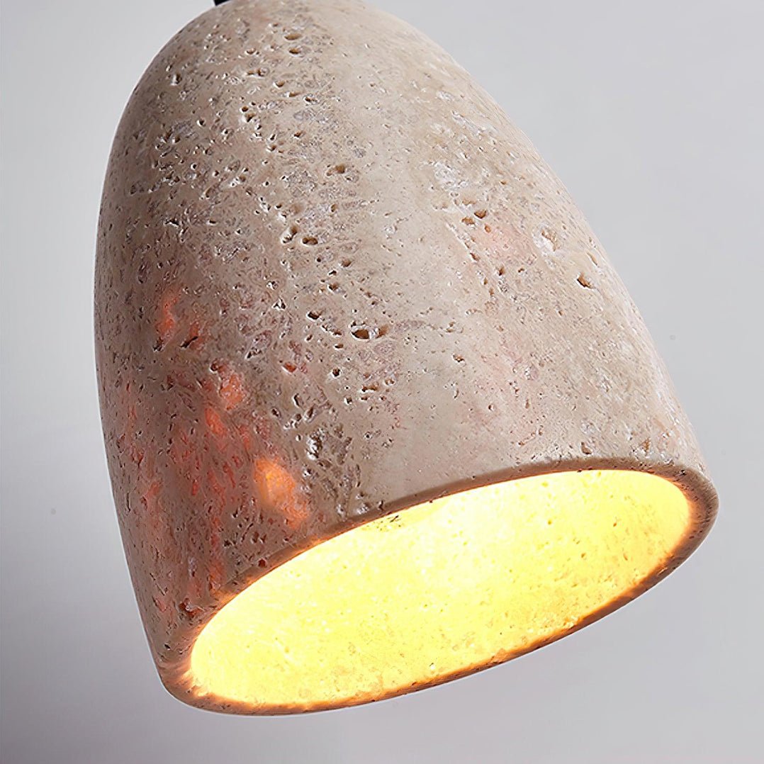 Evtheira Conical Travertine Pendant Light - Neutralighting