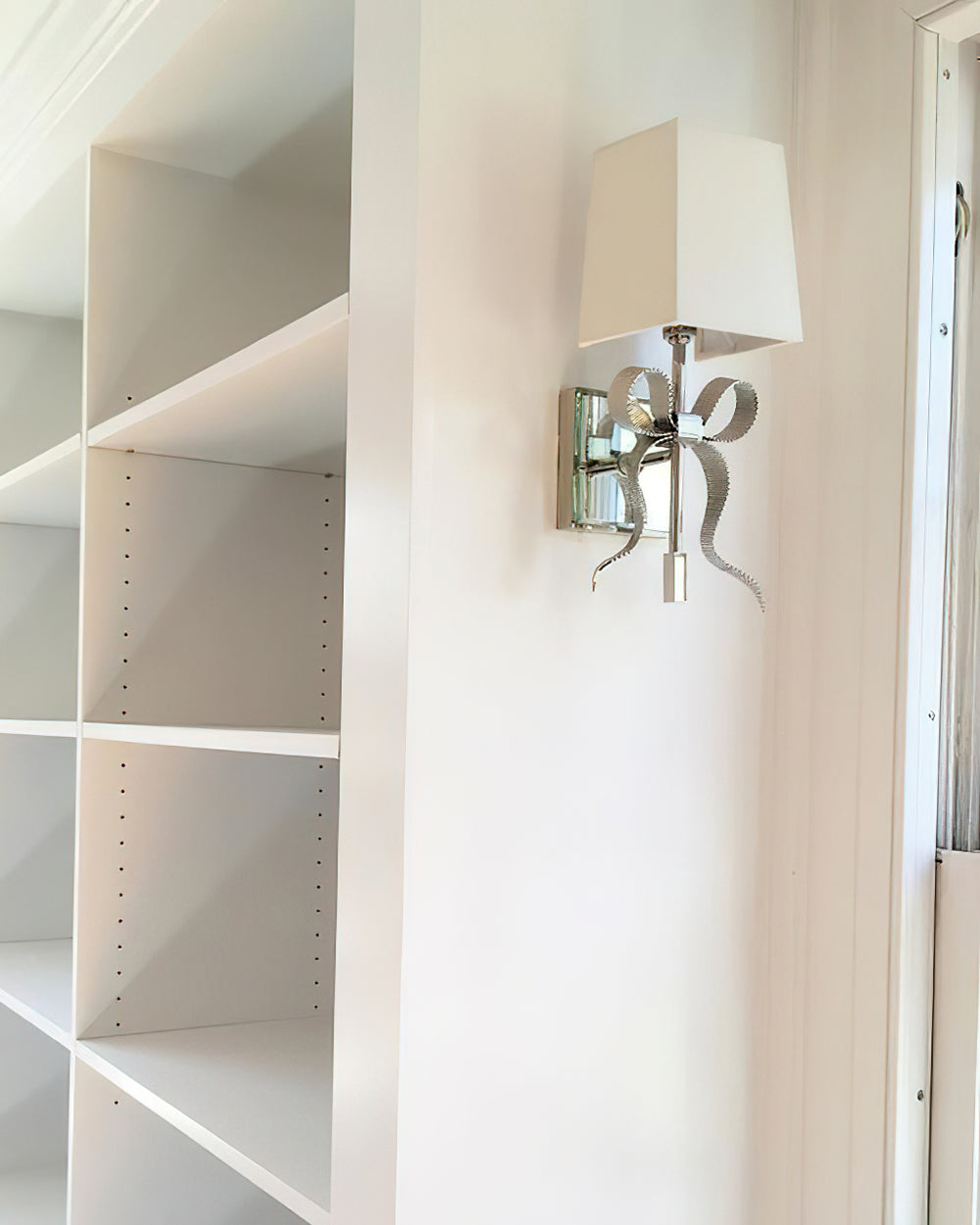 Ribelle Black Shade Wall Sconce with Gold Bow Accent - Letslighting