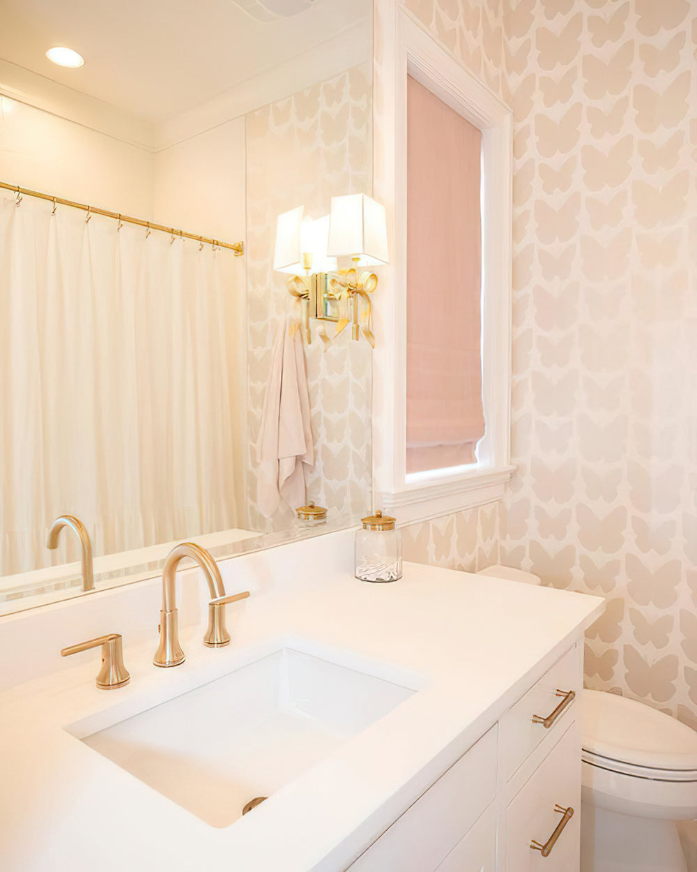 Ribelle Black Shade Wall Sconce with Gold Bow Accent - Letslighting