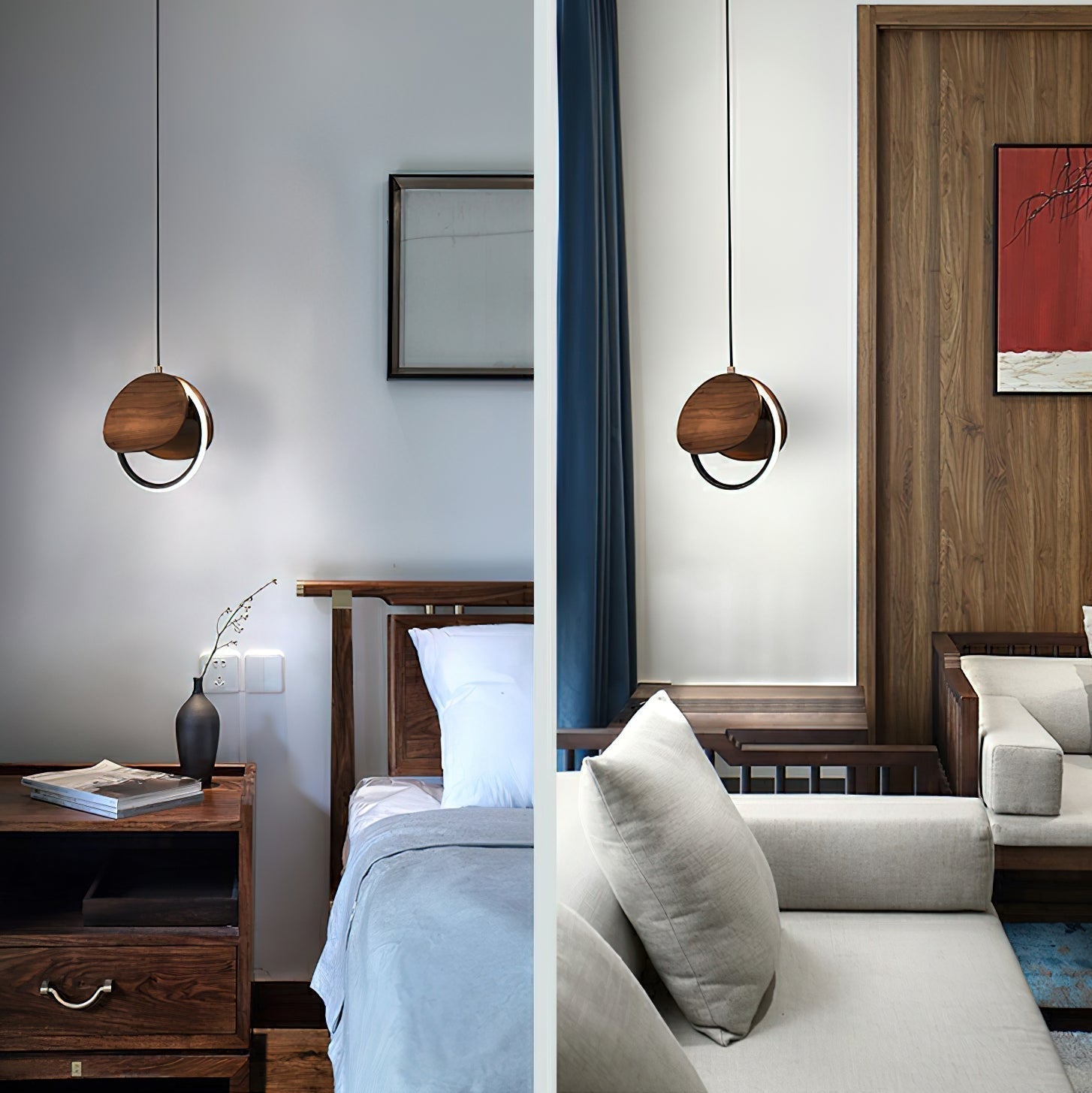 Avvelen Geometrische Holz Pendelleuchte-Letslighting