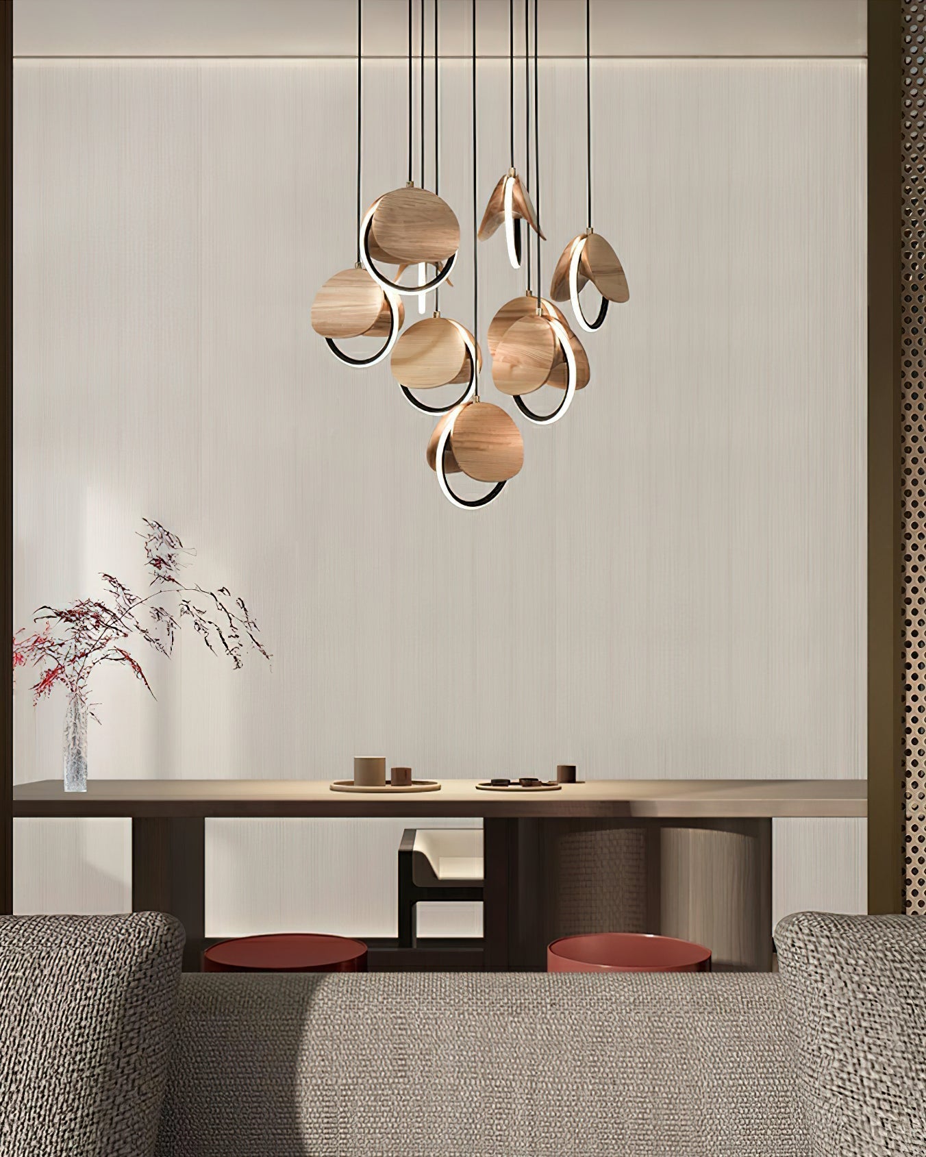 Avvelen Geometrische Holz Pendelleuchte-Letslighting